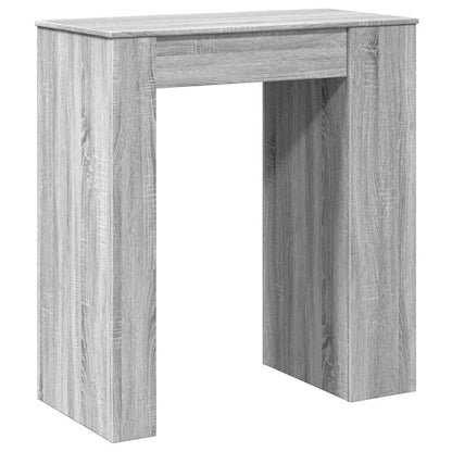 Grey Sonoma Bar Table with Racks - Engineered Wood 95x47x103.5 cm