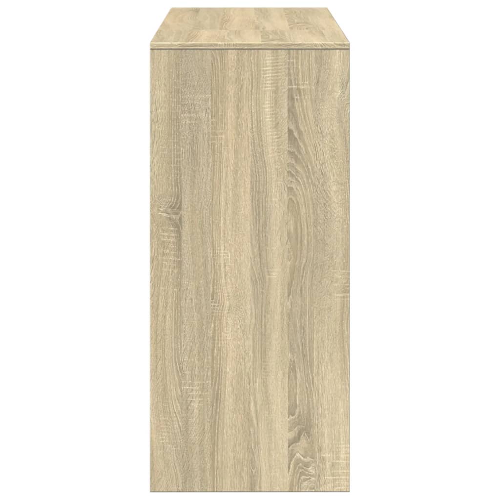 Sonoma Oak Bar Table with Shelf, 124x46x103.5 cm - Engineered Wood