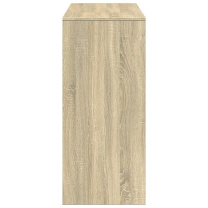 Sonoma Oak Bar Table with Shelf, 124x46x103.5 cm - Engineered Wood
