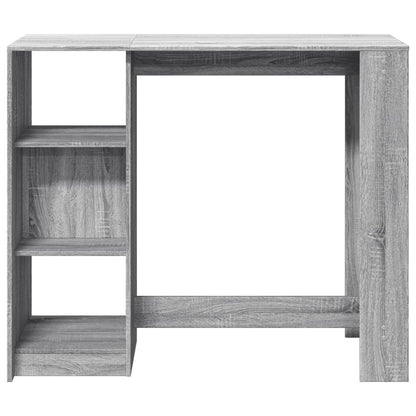 Grey Sonoma Bar Table with Shelf 124x46x103.5 cm - Engineered Wood