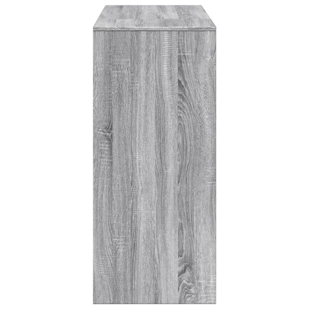 Grey Sonoma Bar Table with Shelf 124x46x103.5 cm - Engineered Wood