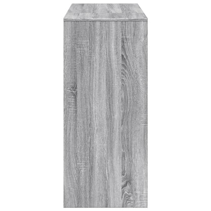 Grey Sonoma Bar Table with Shelf 124x46x103.5 cm - Engineered Wood