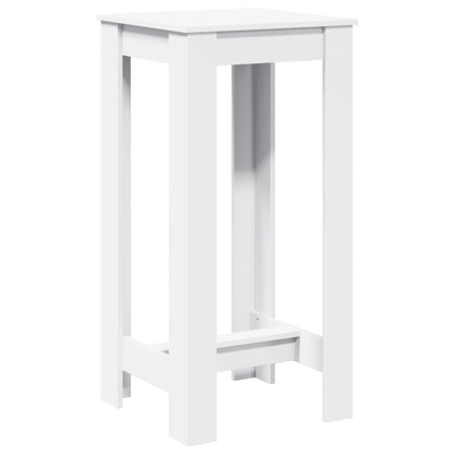 Stylish White Engineered Wood Bar Table 51x50x103.5 cm
