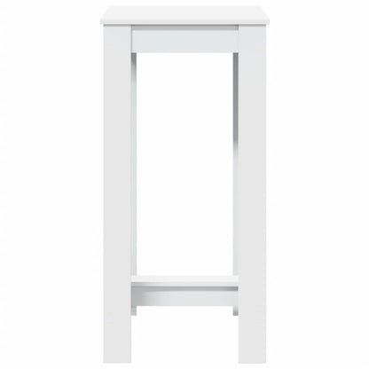 Stylish White Engineered Wood Bar Table 51x50x103.5 cm