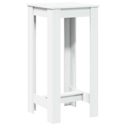 Stylish White Engineered Wood Bar Table 51x50x103.5 cm