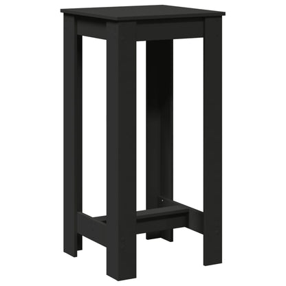 Sleek Black Engineered Wood Bar Table 51x50x103.5 cm