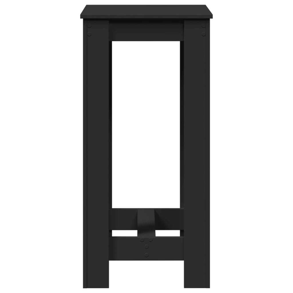 Sleek Black Engineered Wood Bar Table 51x50x103.5 cm