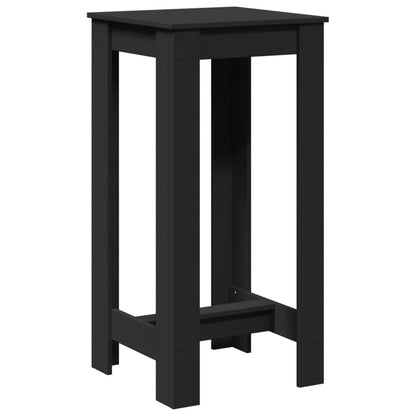 Sleek Black Engineered Wood Bar Table 51x50x103.5 cm