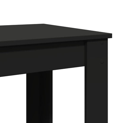Sleek Black Engineered Wood Bar Table 51x50x103.5 cm