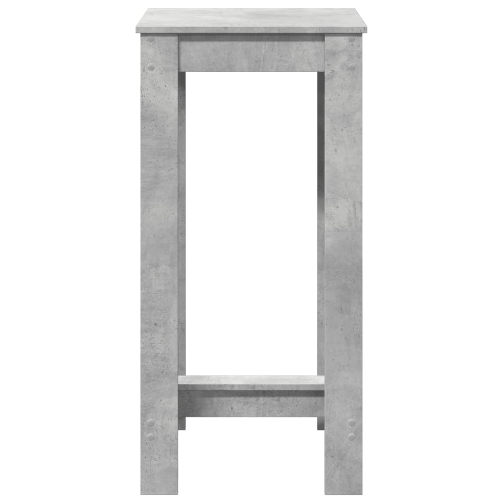 Concrete Grey Bar Table, Engineered Wood, 51x50x103.5 cm