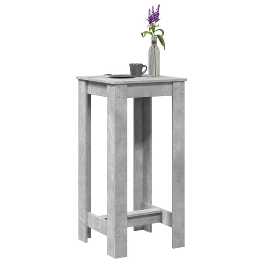 Concrete Grey Bar Table, Engineered Wood, 51x50x103.5 cm