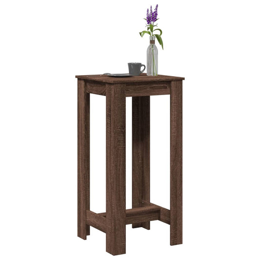 Brown Oak Engineered Wood Bar Table 51x50x103.5 cm