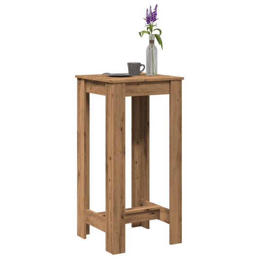 Artisan Oak Bar Table, Engineered Wood 51x50x103.5 cm