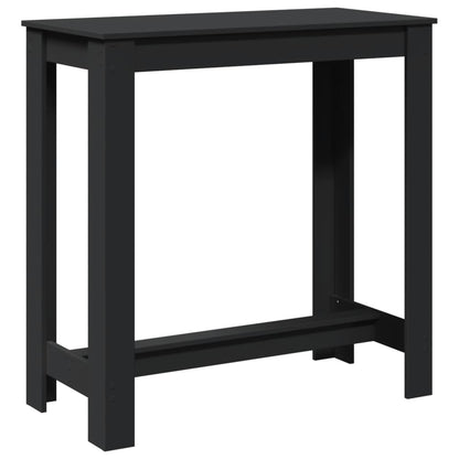 Sleek Black Bar Table, Engineered Wood, 102x50x103.5 cm