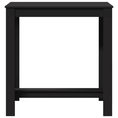 Sleek Black Bar Table, Engineered Wood, 102x50x103.5 cm