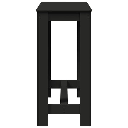 Sleek Black Bar Table, Engineered Wood, 102x50x103.5 cm