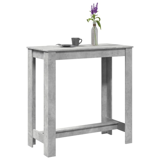 Concrete Grey Bar Table, 102x50x103.5 cm, Engineered Wood