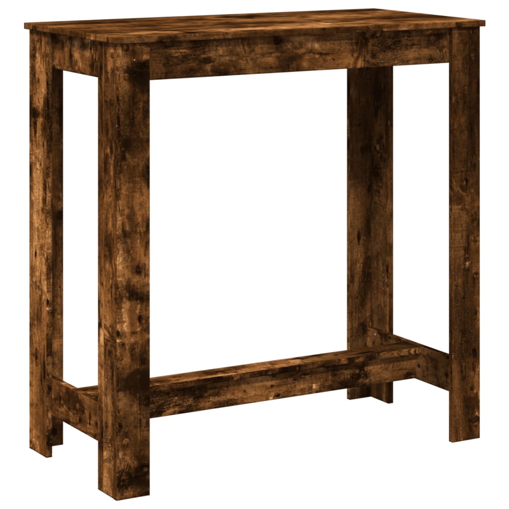 Smoked Oak Bar Table - Engineered Wood 102x50x103.5 cm