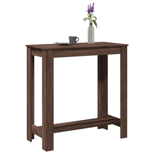 Brown Oak Bar Table - Engineered Wood, 102x50x103.5 cm