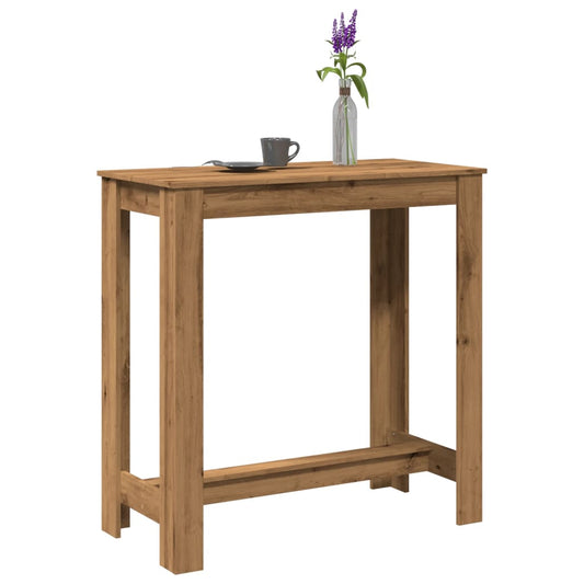 Artisan Oak Bar Table 102x50x103.5 cm - Engineered Wood Design