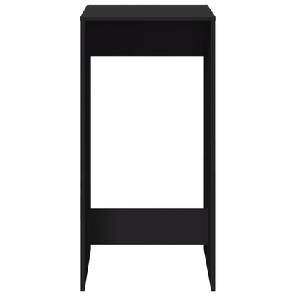 Sleek Black Bar Table, Engineered Wood, 51x50x103.5 cm