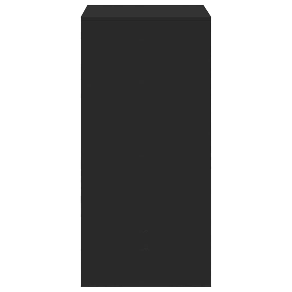 Sleek Black Bar Table, Engineered Wood, 51x50x103.5 cm