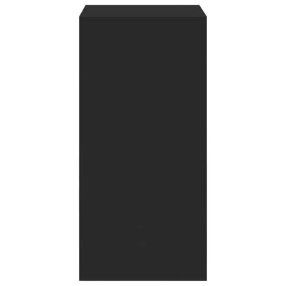 Sleek Black Bar Table, Engineered Wood, 51x50x103.5 cm