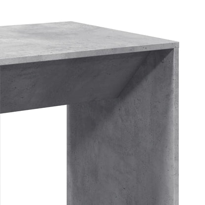 Concrete Grey Engineered Wood Bar Table - 51x50x103.5 cm