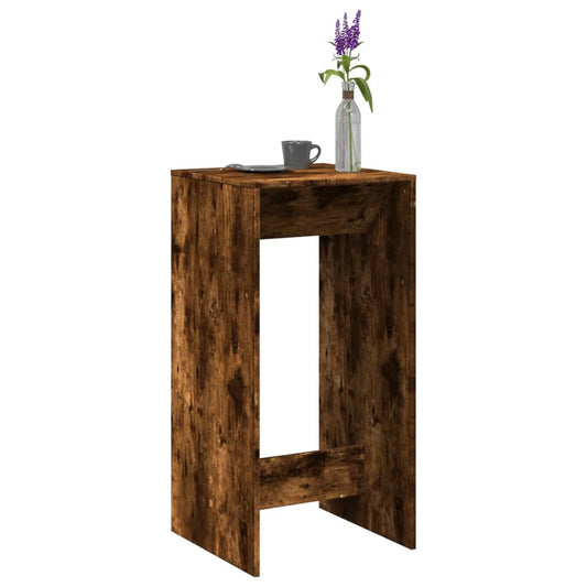 Smoked Oak Bar Table - 51x50x103.5 cm, Engineered Wood