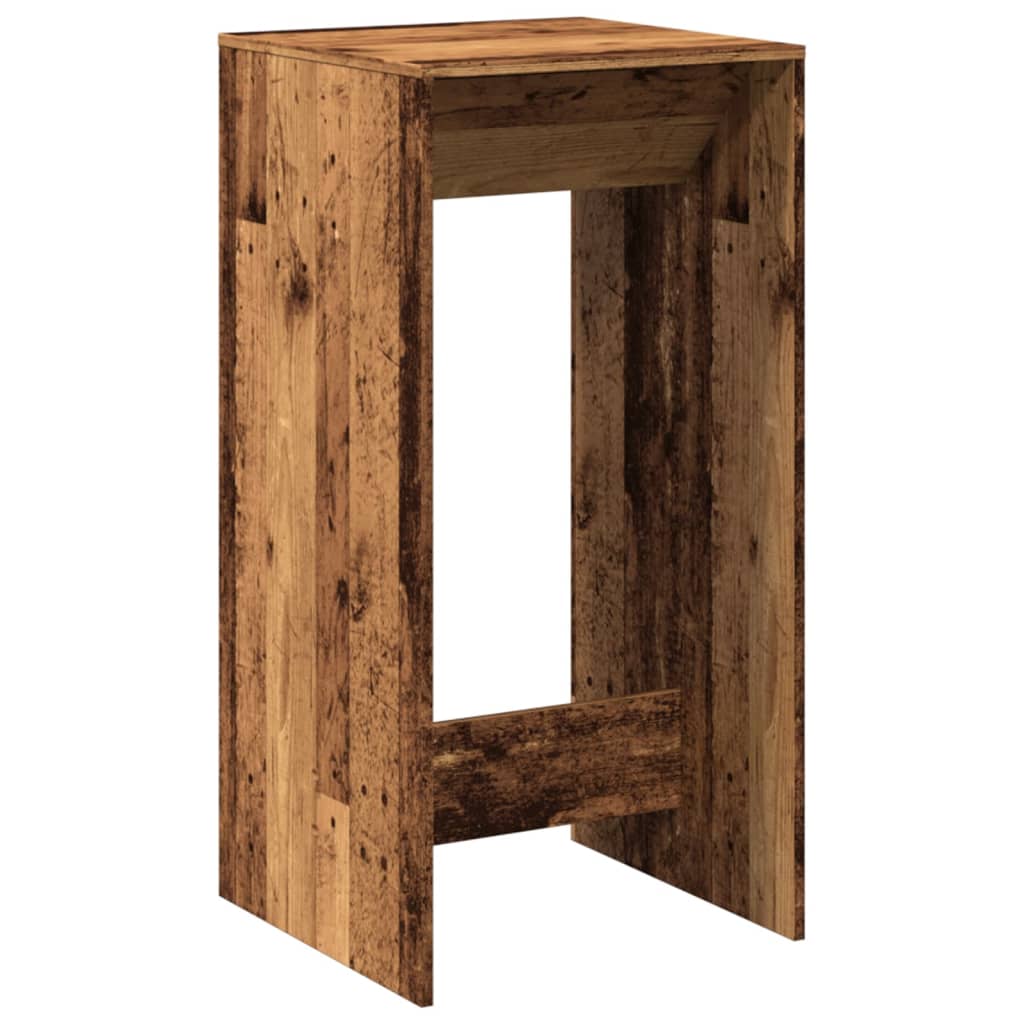 Vintage-Style Bar Table, Old Wood, Engineered, 51x50x103.5 cm