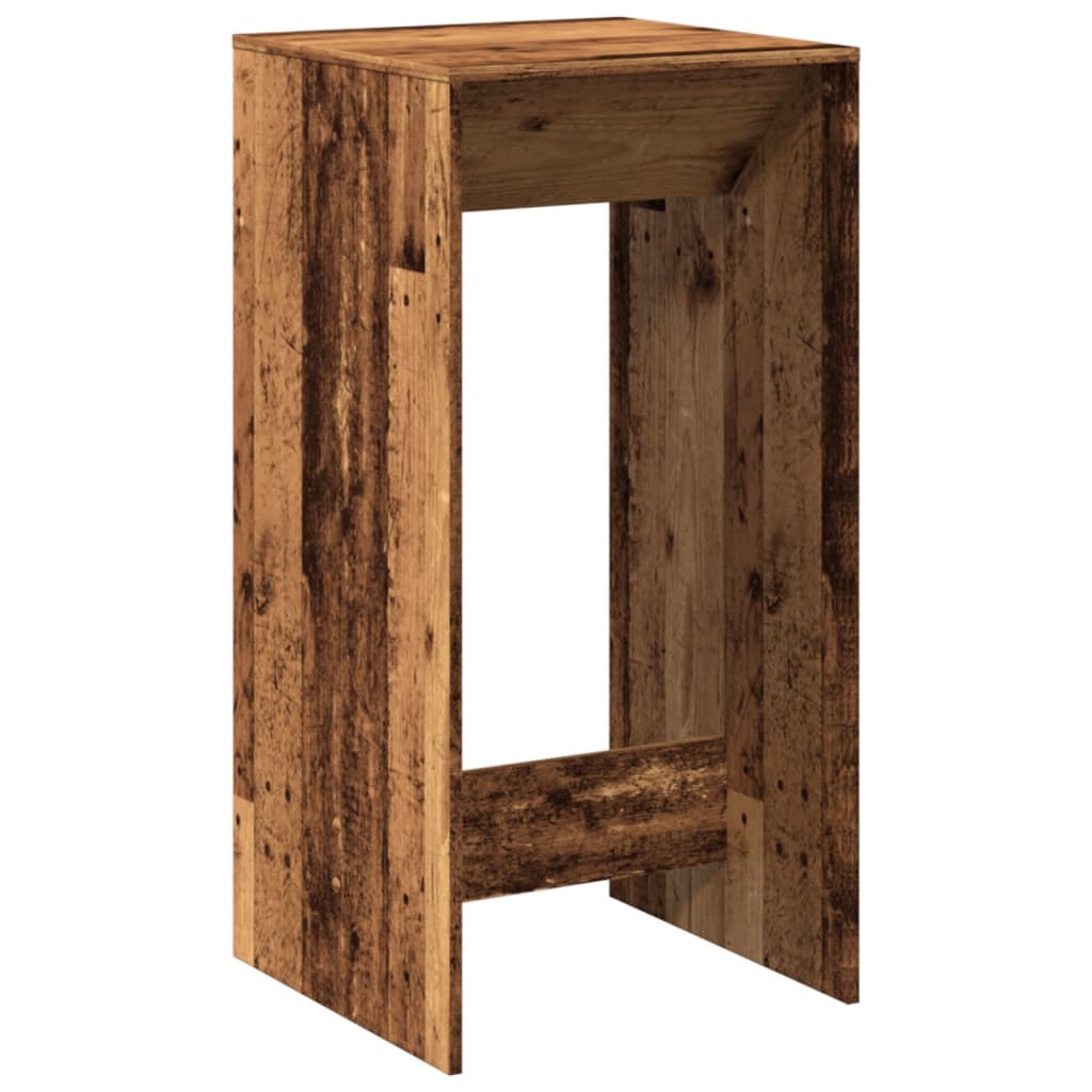 Vintage-Style Bar Table, Old Wood, Engineered, 51x50x103.5 cm