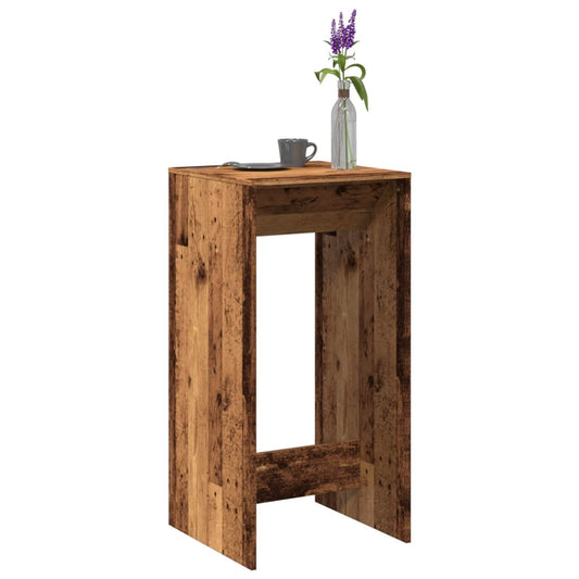Vintage-Style Bar Table, Old Wood, Engineered, 51x50x103.5 cm