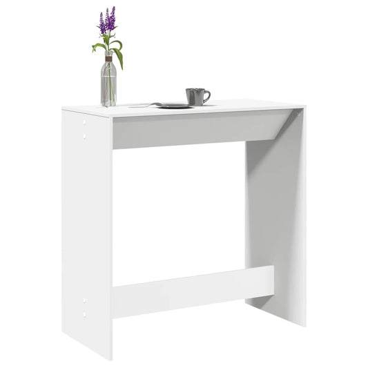 Sleek White Engineered Wood Bar Table, 102x50x103.5 cm
