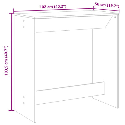 Concrete Grey Bar Table 102x50x103.5 cm - Engineered Wood Design