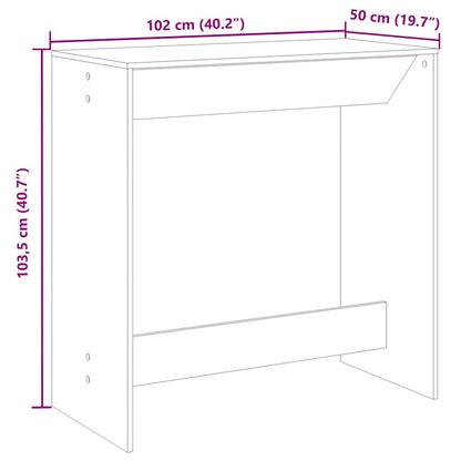 Grey Sonoma Bar Table 102x50x103.5 cm - Engineered Wood