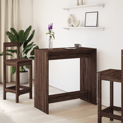 Brown Oak Bar Table 102x50x103.5 cm | Engineered Wood Design