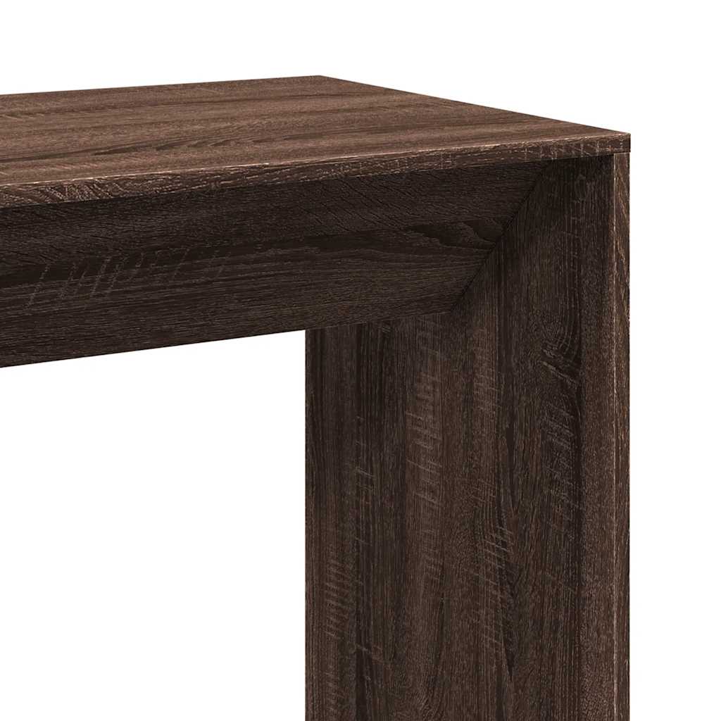 Brown Oak Bar Table 102x50x103.5 cm | Engineered Wood Design