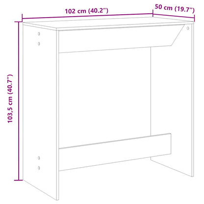 Brown Oak Bar Table 102x50x103.5 cm | Engineered Wood Design
