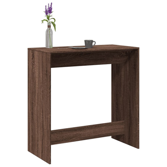Brown Oak Bar Table 102x50x103.5 cm | Engineered Wood Design