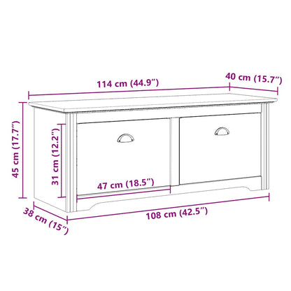 White Hallway Bench BODO 114x40x45 cm - Stylish & Functional Seating