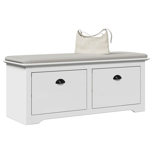 White Hallway Bench BODO 114x40x45 cm - Stylish & Functional Seating