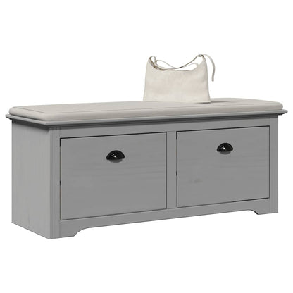 Stylish Grey Hallway Bench BODO, 114x40x45 cm - Durable Wood Design
