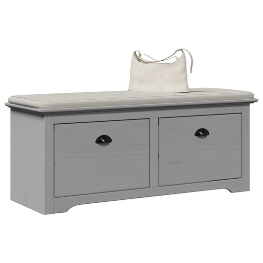 Stylish Grey Hallway Bench BODO, 114x40x45 cm - Durable Wood Design