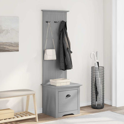 BODO Grey Hallway Cabinet 50x40x157 cm with Hooks