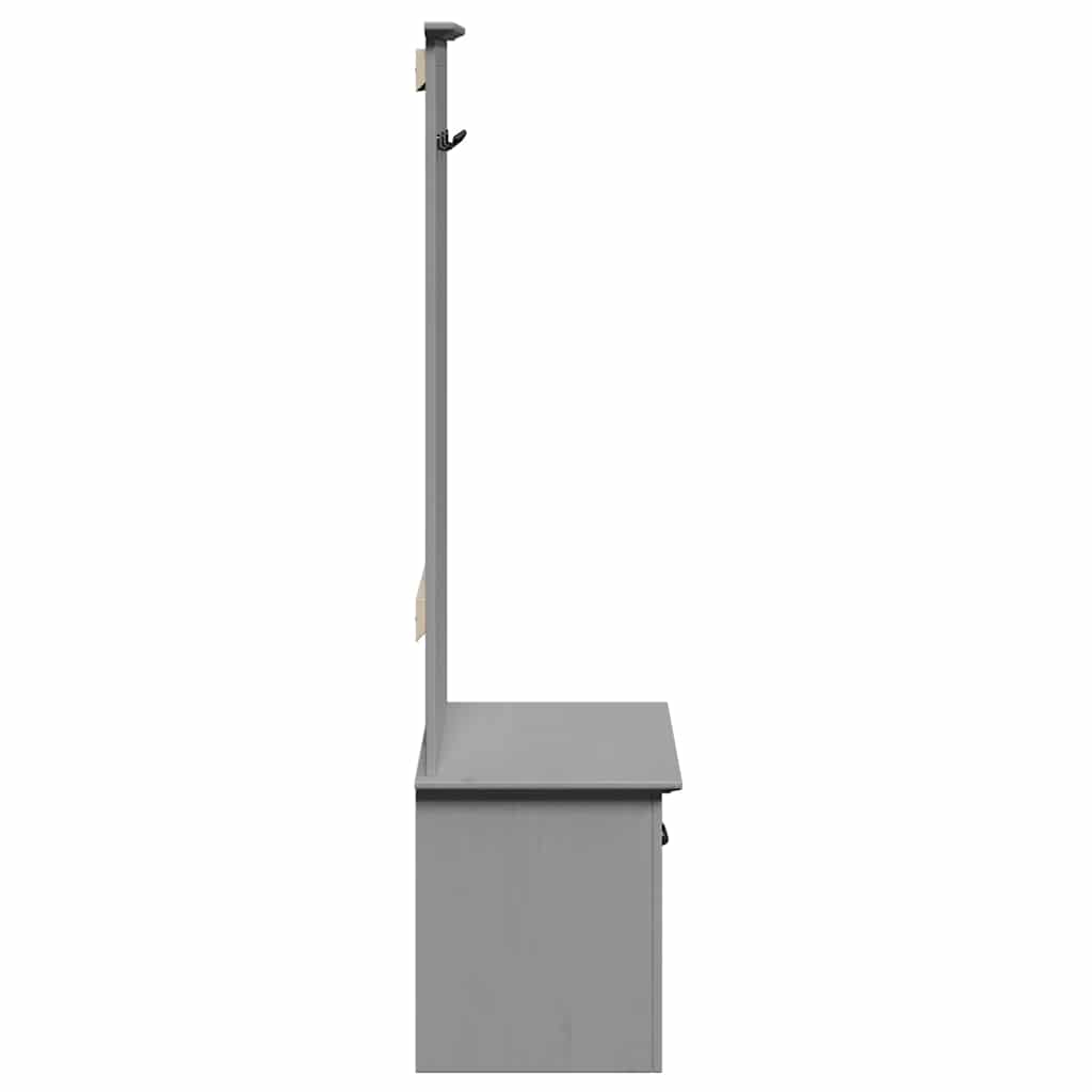 BODO Grey Hallway Cabinet 50x40x157 cm with Hooks