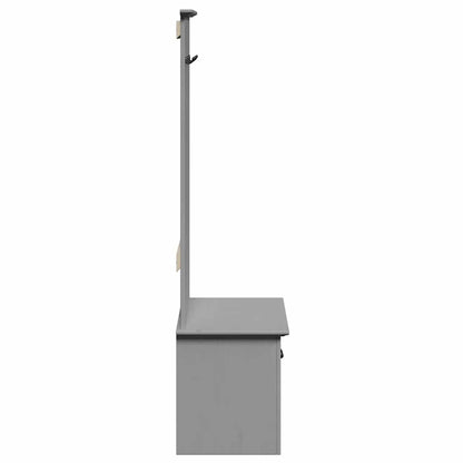 BODO Grey Hallway Cabinet 50x40x157 cm with Hooks