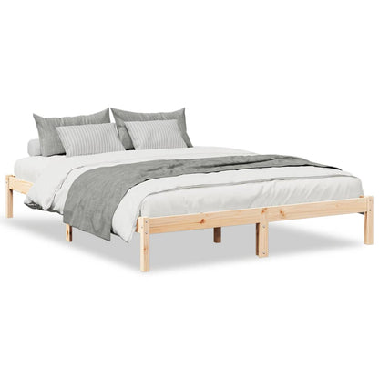 Solid Pine Extra Long Bed Frame 160x210 cm - No Mattress