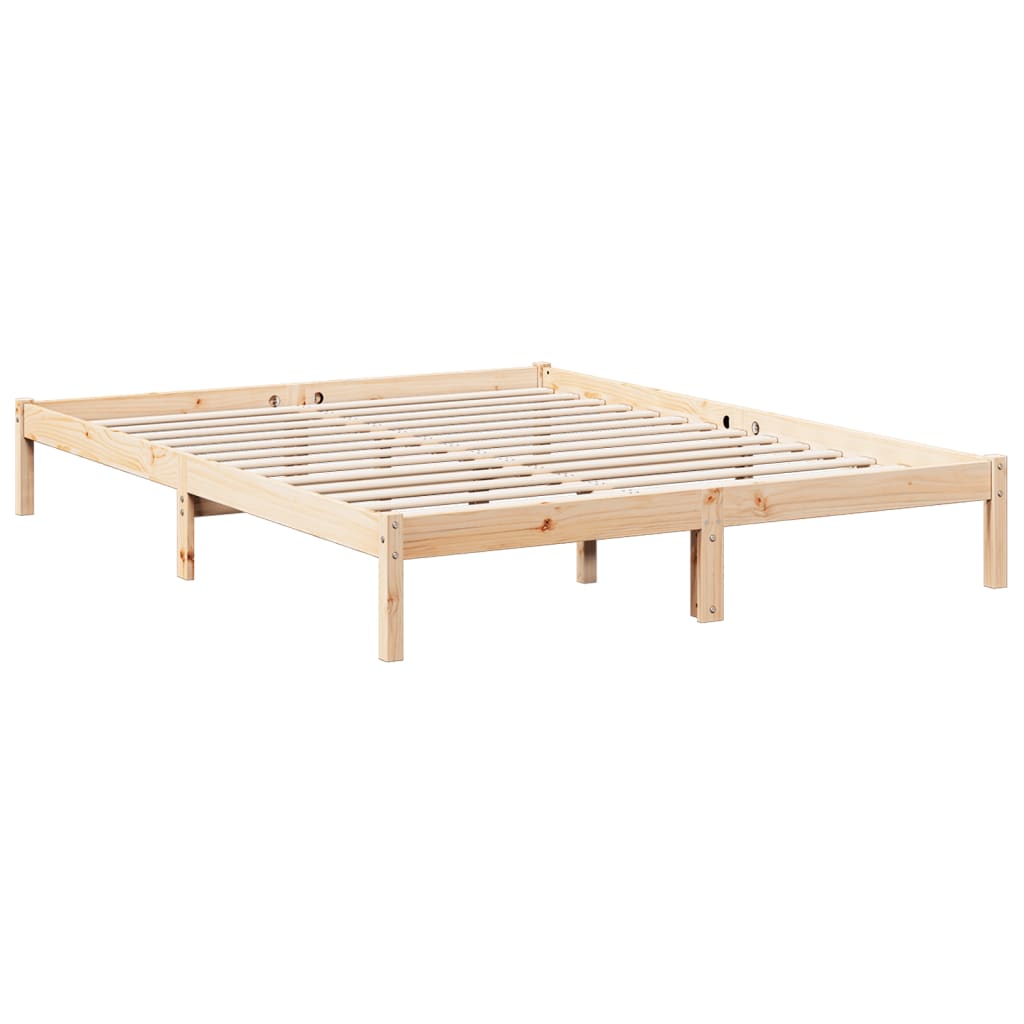 Solid Pine Extra Long Bed Frame 160x210 cm - No Mattress
