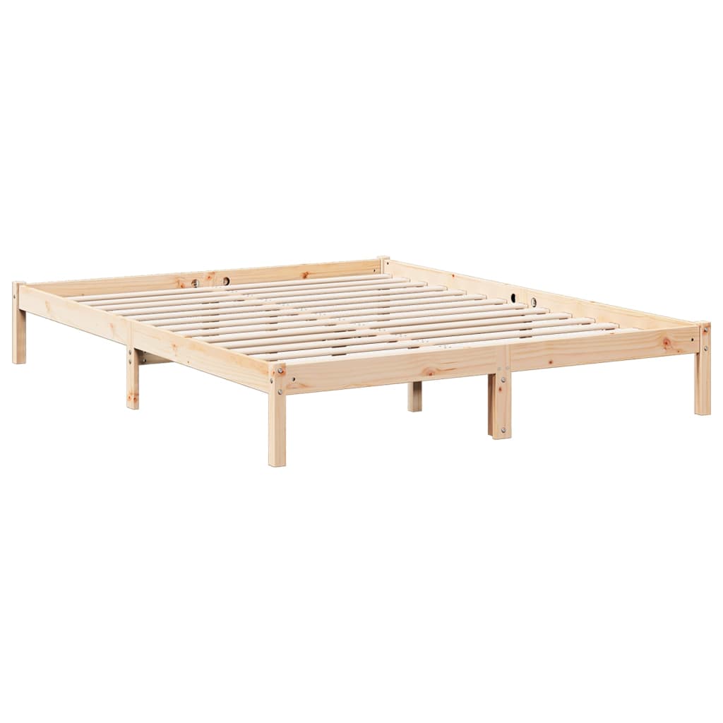 Solid Pine Extra Long Bed Frame 160x210 cm - No Mattress