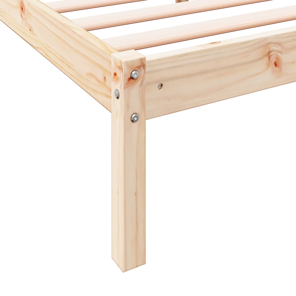 Solid Pine Extra Long Bed Frame 160x210 cm - No Mattress